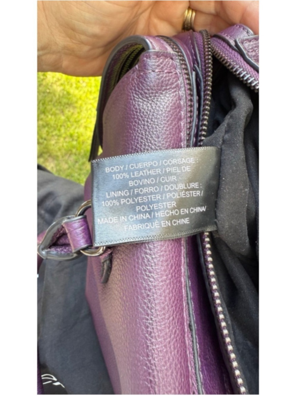 Botkier New York Moto Leather Satchel – Winter Purple - Picture 15 of 16